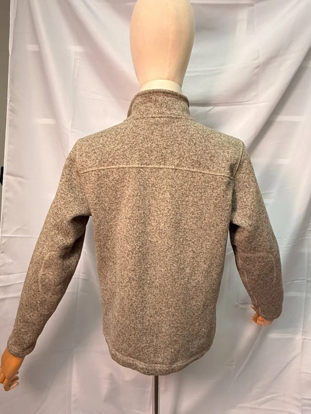 The North Face Men’s L Sweater Fleece 1/4 Zip Pullover Heather Gray Chest Pocket
